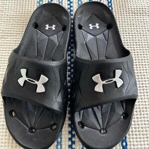 Woman’s 8 men’s 7 UA Under Armour sandals Sidles Black